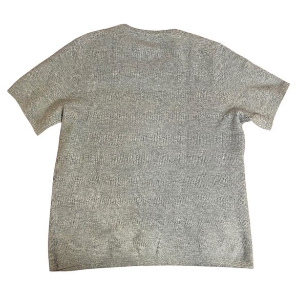 MARINE LAYER Heather Blue Merino Wool Blend Short Sleeve Sweater Tee Size Large - Picture 10 of 10